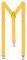 Autiga® Hosenträger Herren Damen Hosen Träger Y Form Style Clips Schmal Neon Bunt Farbig gelb-orange
