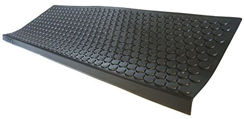 Rubber-Cal Coin-Grip rutschfeste Gummi-Stufenmatten (6 Stück), schwarz, 24,8 x 75,6 cm (10-104-009-6 Stück)