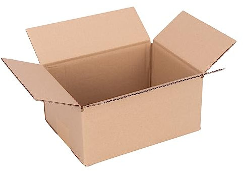 verpacking Faltkartons 200 x 150 x 90 mm Braun (Außenmaß 205 x 155 x 100 mm) KK 10 1-wellig Versandkarton für kleine Waren kleine Kartons (300 Stück)