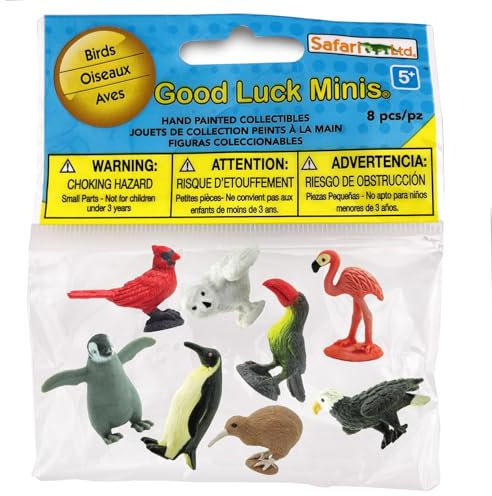 Safari Good Luck Minis Birds Fun Pack | 8 Mini-Vogelfiguren | Spielzeug für Kinder | Ungiftig und frei von BPA | Geeignet für Kinder ab 5 Jahren Ltd