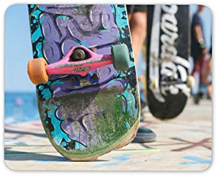 Funky Skateboard Mouse Mat Pad - Skating Retro Kids Teen Gift PC Computer #8773