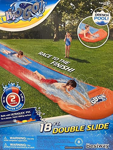 BESTWAY H2O GO! DOUBLE WATER SLIDE (DRENCH POOL)
