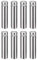 sourcing map 8 Stück Abstandsschrauben Wandhalterung Schilderhalter Acryl Glasnägel 1/2 Durchm. x 2-1/8(12x53mm)
