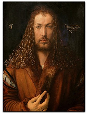 Kunstdruck Poster - Albrecht Dürer Selbstbildnis im Pelzrock 20x30 cm ca. A4 - Alte Meister Bild ohne Rahmen