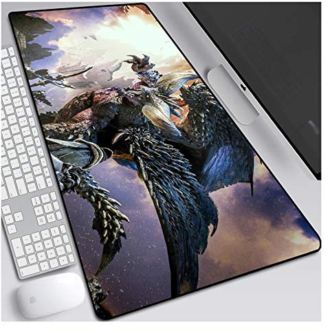 IGIRC Mauspad ACG Monster Hunter: 900X400mm, Gummiauflage, Perfekte Präzision und Geschwindigkeit, Rutschfeste Unterseite, Weiche Oberfläche, Waschbar