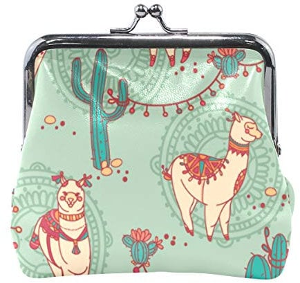 AJINGA Deset Alpaka Freehand Münzbörse Kürbis Leder Münzbörse Druckknopf Verschluss Clutch