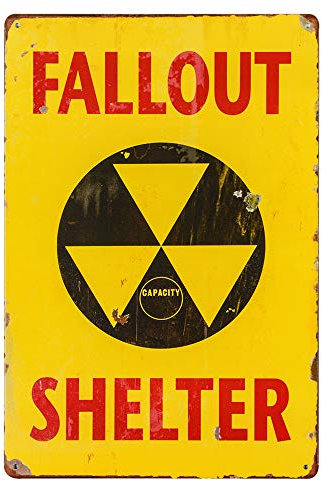 yunuo Fallout Shelter Tin Posters Targa in metallo Home Garage Wall Decor Targa