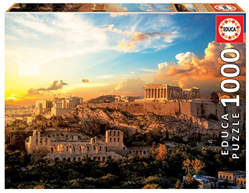 Educa - Puzzle 1000 Teile für Erwachsene | Akropolis in Athen, 1000 Teile Puzzle für Erwachsene und Kinder ab 14 Jahren, Griechenland (18489)