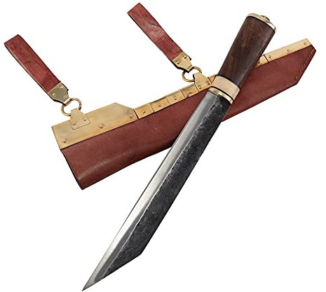Wikinger Sax Gotland mit Messingbeschlagener Lederscheide