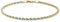 CARISSIMA Damen-Armband Kordelkette hohl Gold bicolor 9kt 40 19cm