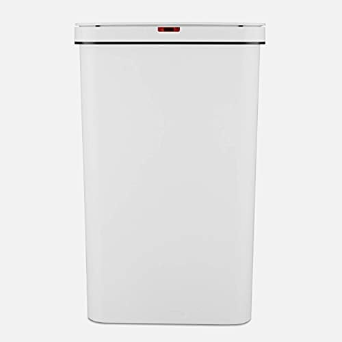 Tower T838005W Sensor Bin with Retainer Ring, Battery-Operated, 50L, White