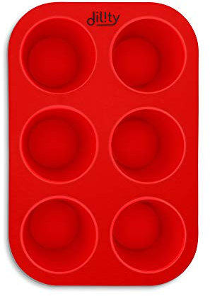 Deep and Large Muffin Tray, 6 Cup Silicone Cupcake Moulds, Silicone Muffin Tins, Cupcake Tray, Silicone Mould Bakeware, Silicone Muffin Cases, Yorkshire Pudding Tray, Silicone Cupcake Cases