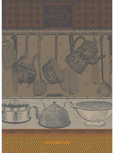 Garnier Thiebaut Geschirrtuecher Home Sweet Home Safran 56 X77Cm 100% Baumwolle