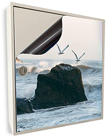 Smagnon Stromkasten Magnet Bild Deko Stromverteiler Sicherungskasten Hager Motiv Möwen, Stromkasten Höhe:40 cm, Stromkasten Breite:40 cm