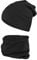 TupTam Jungen Beanie Mütze und Schlauchschal 2er Set, Farbe: Schwarz, Hat Size: 56