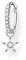 Thomas Sabo Einzel Creole mit Stern Anhänger 925 Sterling Silber CR707-051-14
