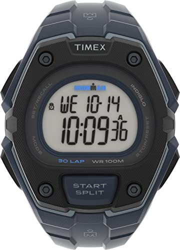 Timex Ironman TW5M48400 Herren-Armbanduhr Classic 45mm Digital Blue Resin Armband TW5M48400