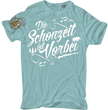 Spaß Kostet Herren Tshirt Jagd Spruch DIE SCHONZEIT IST VORBEI für Jäger oder Treiber