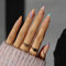 Sethexy Swirl Almond French False Nails Wave Line Stiletto Stick on Nails Abstract Pink Fake Nails 24Pcs Acrylic Art Press on Nail Tips for Women and Girls