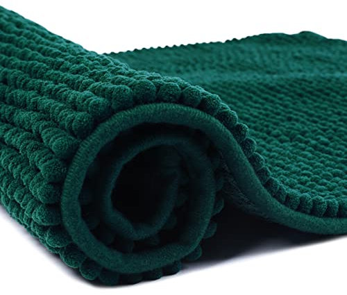Myting Badematte Grün Badezimmerteppich 50x80cm rutschfest Waschbar Duschvorleger, Mikrofaser Weicher Badteppich, Saugfähiger Badvorleger, Oeko-TEX Zertifiziert