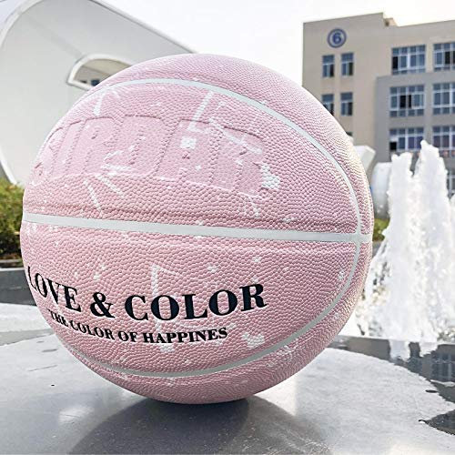 YANYUESHOP Pallacanestro Donna Pallacanestro Pu Leather Taglia 7 Pallacanestro Tranning Pallacanestro Rosa Regalo per Palla da Basket per Ragazza