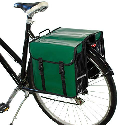 BikyBag Classic CW – wasserdichte Fahrrad-Doppeltasche, Fahrradtasche, Fahrrad, Pendler, Einkaufstasche, (Grün)