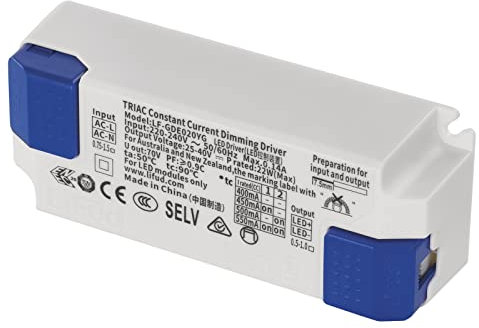 EMOS Dimmbarer LED Trafo Triac 20W, 400-550 mA, 25-40 V DC, Konstantspannung Driver, Treiber, Transformator für LED-Einbauleuchten und Deckenleuchten EMOS NEXXO, Dimmer, LED-Panels