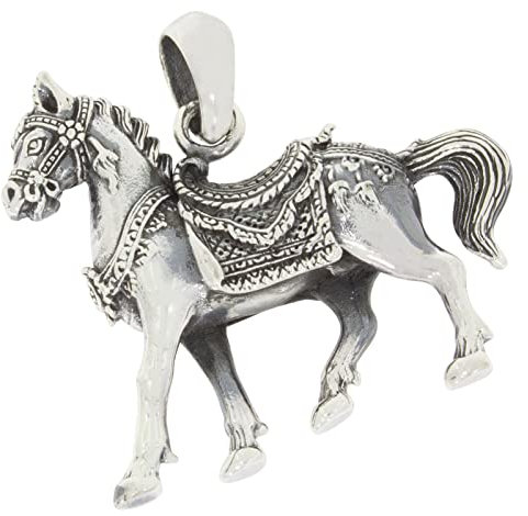 AFP Anhänger Pferd Zaumzeug Sattel 925 Sterling Silber AS-828