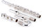 KERREY Professionelles Querflöten Professionelle 16-Loch Doppelflöte Kopfflöte Musikinstrument Messing Versilberte Anfängerflöte Mit Tasche