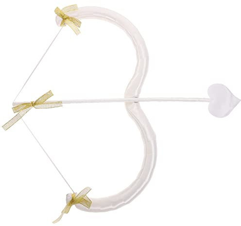 STOBOK Pfeil Bogen Set Schaumstoff Herz Cupido Kostüm Zubehör Kinder Erwachsene Engel Cosplay Rollenspiel Valentinstag Karneval Party Kostüm Prop für Mädchen Damen Foto Requisiten