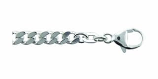 Damen 925 Silber Flach Panzer Armband 21 cm Ø 4,7 mm