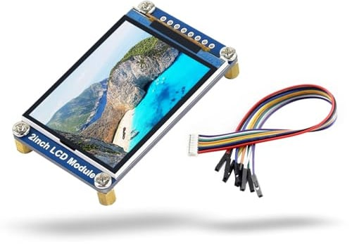 LUCKFOX 2-Inch 262K Color LCD Display Module, 240(V) x 320(H) RGB Resolution IPS Screen, 3.3V/5V, SPI Interface, Compatible with Raspberry Pi/Jetson Nano/VisionFive2/STM32