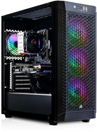 ADMI Gaming PC • AMD Ryzen 7 5700X • NVIDIA GeForce RTX 4070 12GB DDR6 • 32GB 3200MHz DDR4 • 1TB NVME SSD • 700W PSU • Corsair 480T Black ARGB Gaming PC Case • WiFi Ready • Windows 11