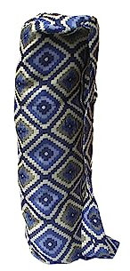 XAGOFIT Borsa per tappetino da yoga con cerniera intera e tracolla – borsa per tappetino da yoga pilates (blu crema azteco)