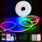RGBIC Neon LED Strip 5m, WIFI 12V Dimmbar LED Neon Streifen Aussenbereich, 96LED/M, APP Steuerbar, IP67 Wasserdicht Alexa LED Neon Strip LED Band LED Schlauch Außen Kompatibel mit Alexa und Google