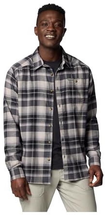 Columbia Herren Cornell Woods Flanellhemd mit Langen Ärmeln Langarmshirt, Schwarz/Grau Classic Multi Tartan, L