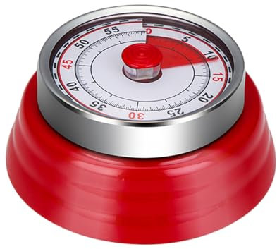 KüChentimer Eieruhr Mechanisch Kurzzeitwecker KüChe Magnetisch Magnetisch Am KüHlschrank Zu Befestigen Roter Mechanischer Timer FüR Das Neue Jahr FüR KüChe, Kochen, Backen(1-60 Minuten)