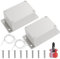 2 Pièces Boîtes de Jonction Etanche IP65, Boite de Derivation avec Oreille Fixe, Boîtier de Projet Electrique Etanche Exterieur, Boîte de Connexion de Câbe Plastique pour Électronique-gris blanc
