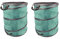 Garden Waste Bag Heavy Duty Garden Bin Pop Up Bag In Green With Handles - Reusable Garden Waste Weeds, Leaves Bin Bag - 100% HD Nylon - 170L Large Garden Waste Sack - TWIN Pack