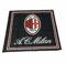 Bandiera Milan Bandiera Rosso Nera con Logo Milan 140 x 140 cm Bandierone Senza Asta