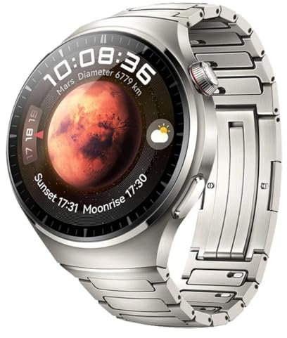 VeveXiao Cinturino in titanio compatibile con Huawei Watch 4 Pro, senza spazi vuoti, lussuoso, in lega di titanio, cinturino di ricambio per orologio 4 Pro, uomo e donna, 215, Titanio