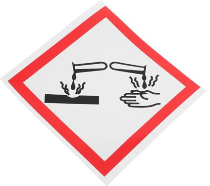 Gatuida Corrosive Label Ghs Safety Sticker for Corrosive Material Sign Adhesive Decal Use in Workplace Safety Hazard Warning