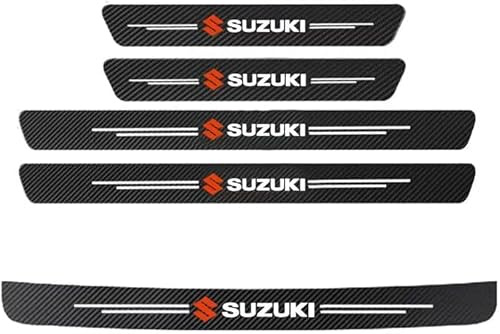 5 Stück Auto Einstiegsleisten Schutz für Suzuki Swift/Sport AZ/Hybrid 2017-2024 2025, Auto Einstiegsleisten Aufkleber Kohlefaser Türschweller Aufkleber