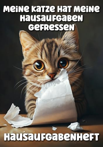 Hausaufgabenheft Katze: Schulplaner mit Stundenplänen in DIN A5 für Grundschule oder Gymnasium mit Süßem Katzenmotiv für Jungen & Mädchen