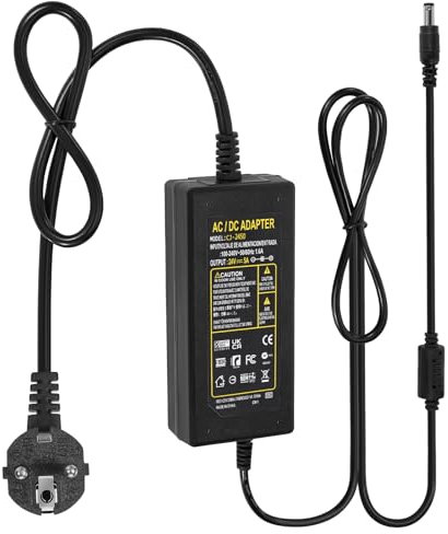 Fuente de alimentación de 24 V, 5 A, 120 W, convertidor de voltaje CA 100-240 V a CC 24 V, transformador transformador de 5,5 mm x 2,5/2,1 mm DC Jack, adaptador de corriente universal para tiras LED