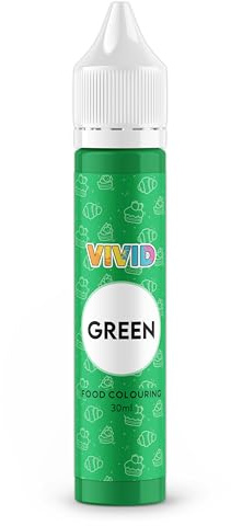 VIVID Green Food Colouring 30ml - Professional Strength Edible Liquid Dye for Baking, Cake Decorating, Icing & Fondant - Concentrated Food Grade Colouring - Made in UK