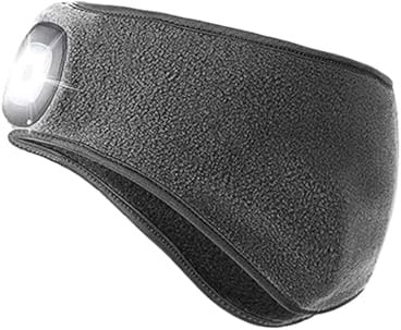 AWSOLAR Stirnlampe LED Wiederaufladbar Mütze für Herre und Damen für Jogger Winter Laufen