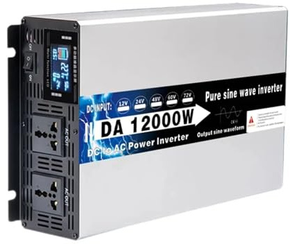 Convertisseur Convertisseur Fréquence À Onde Sinusoïdale 8000 W 10000 W 12000 W DC 12 V 24 V 48 V vers AC 220 V 230 V 110 V Transformateur Batterie Solaire(48V,230V(50HZ),12000W)