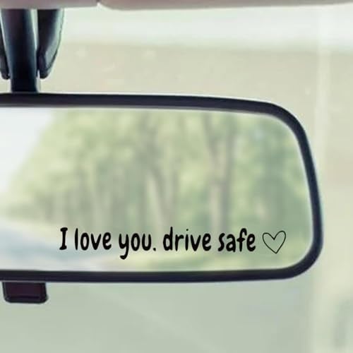 9 Stück Aufkleber I Love You Drive Safe, Auto Aufkleber Spiegel Außen Ich Liebe Dich, 11 X 2 cm Vinyl-Aufkleber Wasserdichter Für Autospiegel