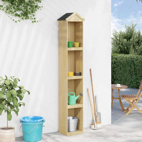 Gartenhaus Schrank Geräteschuppen,Geräteschuppen 40x33x222 cm Kiefernholz Imprägniert,Für Hinterhof,Terrasse,Rasen